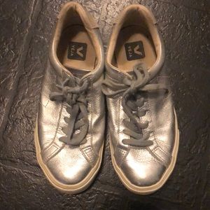 Silver sneakers
